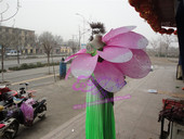 直销茹芸舞台演出服 大型舞蹈大裙订做 开场舞大裙立体荷花大摆裙