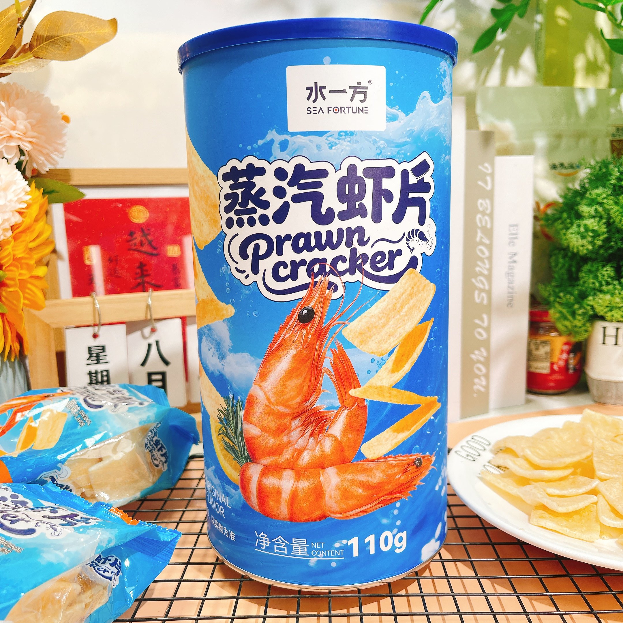 水一方蒸汽虾片即食原味鲜虾酥脆虾片虾条虾块休闲膨化零食小吃