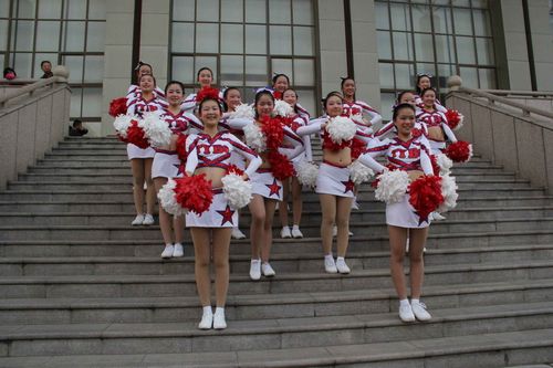新款 高中学生花球啦啦操比赛服 技巧啦啦操演出舞蹈服套装亮片款