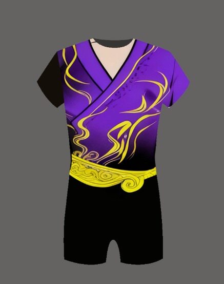 艺考体操服男生印花款 竞技连体体操服