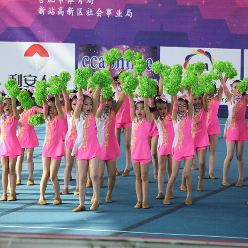 专业定做 学生花球啦啦操服装 技巧啦啦操比赛服套装 连体裙