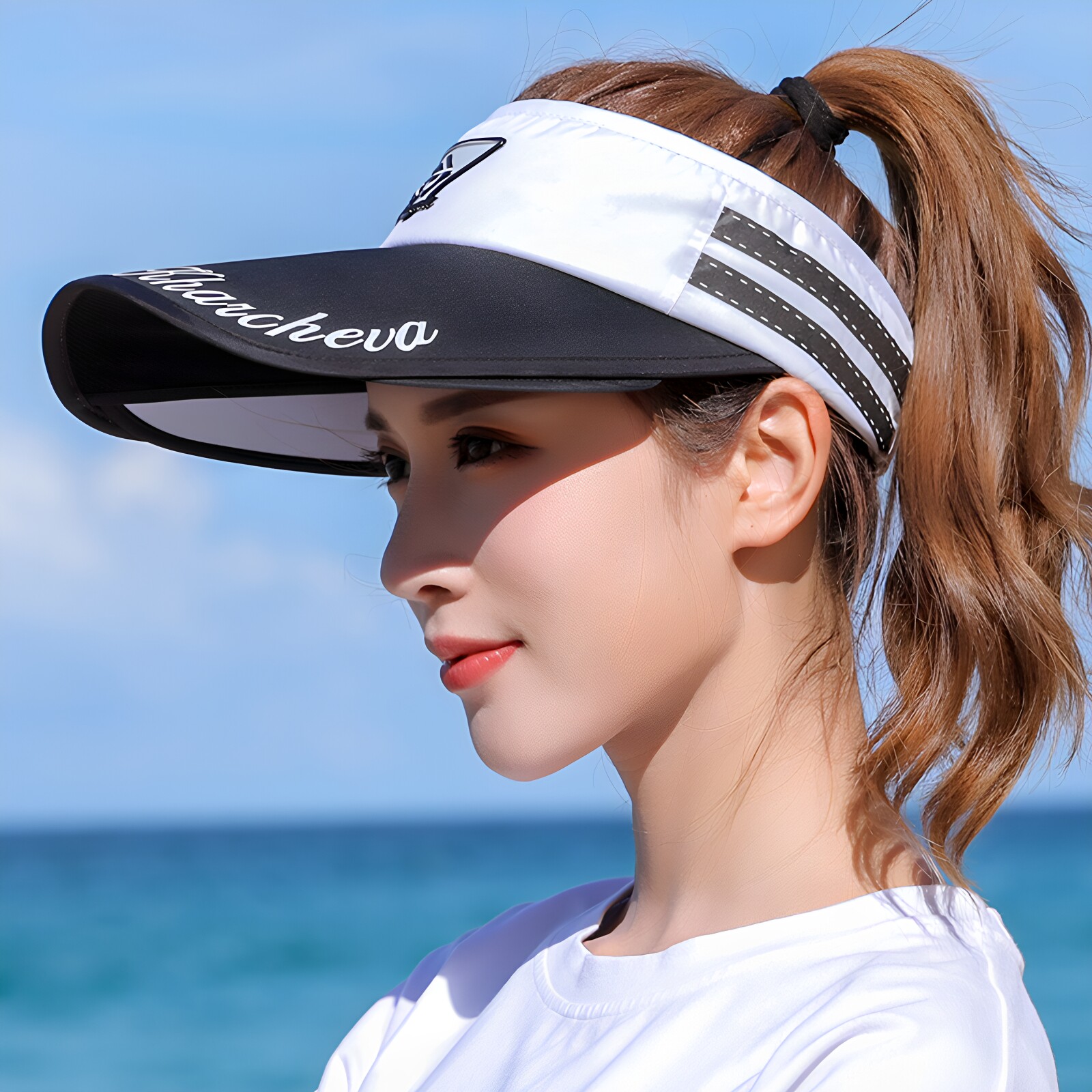 夏季空顶百搭出游沙滩遮阳帽防晒