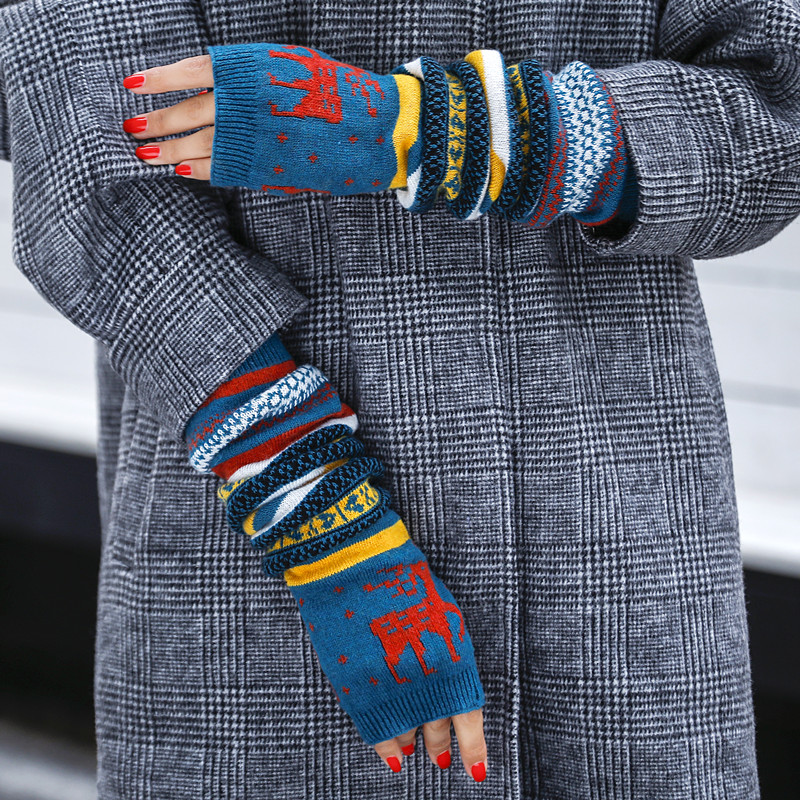 圣诞小鹿手袖假袖子手臂套毛线半指手套柔软保暖羊半截羊毛袖套冬,服饰配件/皮带/帽子/围巾,手套,淘宝优惠券,粉丝福利购,淘宝优惠卷