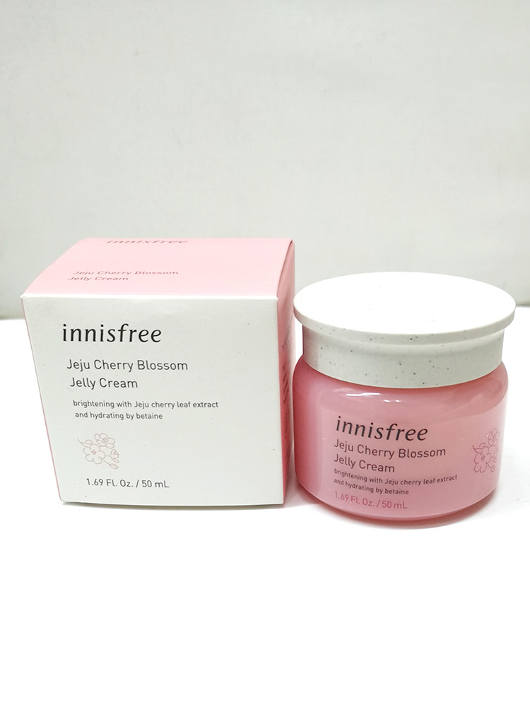 包邮innisfree济州粉樱花生机啫喱面霜50ml补水亮白保湿韩国正品