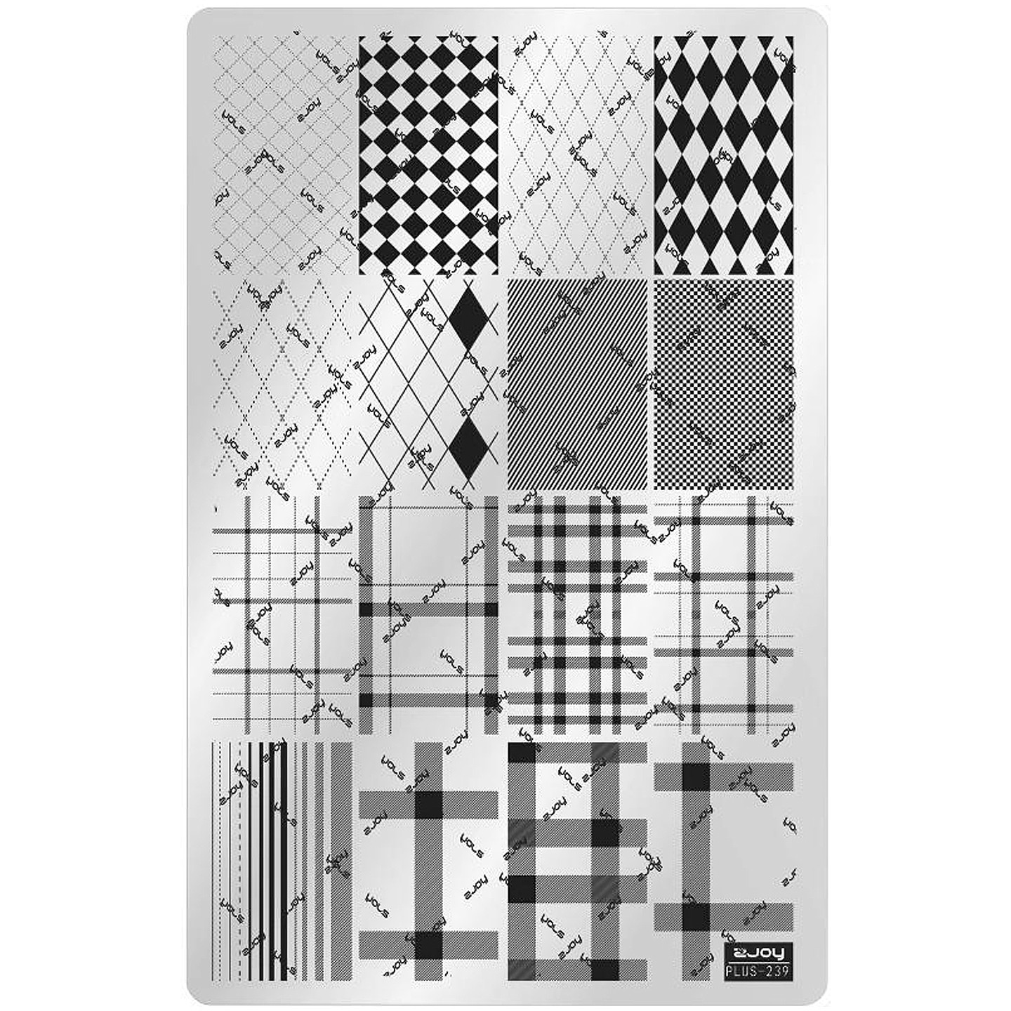 【油姐】ZJOYplus-239 印花转印钢板 美甲DIY彩绘工具 网格