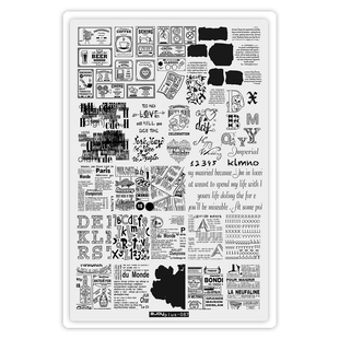 【油姐】ZJOYplus 087 美甲印花转印钢板 DIY彩绘工具 画报 字母