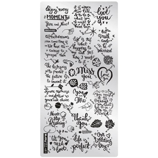 【油姐】SPV-481 印花钢板 美甲DIY彩绘模板 转印工具 英文 字母