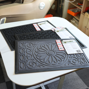 出口老外！3D立体户外地垫入户地毯强静音脚垫绒面毯防滑地毯