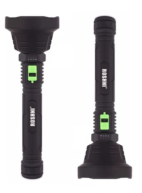 出口老外！ROSHNI家用/户外LED手电筒 充电式1000流明5倍强光效果