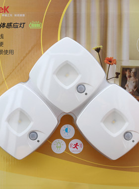 自动人体感应灯3个装LED小夜灯