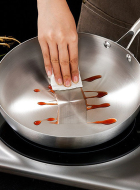 304 Stainless Steel Frying Pan, NonStick Pan Fried Steak Pot