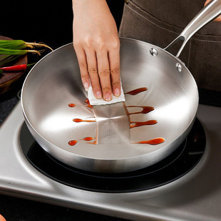 304 Stainless Steel Frying Pan, NonStick Pan Fried Steak Pot