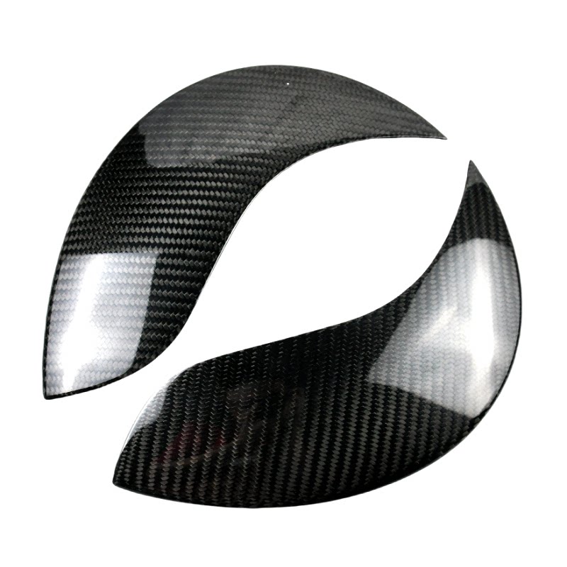 适用于宝马mini迷你R56R57R55R60改装专用真碳纤维灯眉眼眉大灯贴