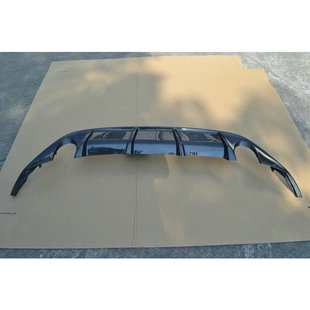 适用于大众高尔夫7 专用双排双出配件后扰流板后唇 GTI碳纤维改装