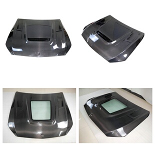 适用于奔驰C级W205 专用碳纤维机盖开孔引擎盖包围 真C63改装