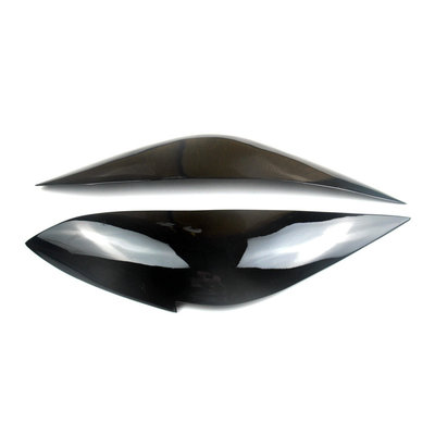 适用于21-24款4代新飞度亮黑树脂灯眉改装专用灯眉眼眉大灯装饰贴