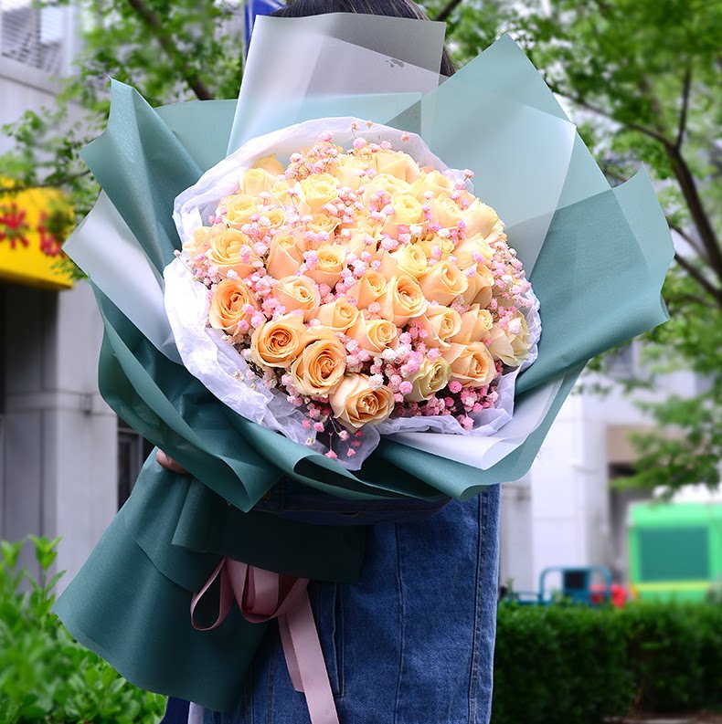 广元市朝天区旺苍县父亲节向日葵香槟玫瑰鲜花速递同城花店送上门