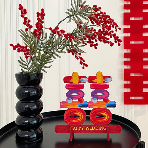 结婚专用喜字立体摆件订婚用品