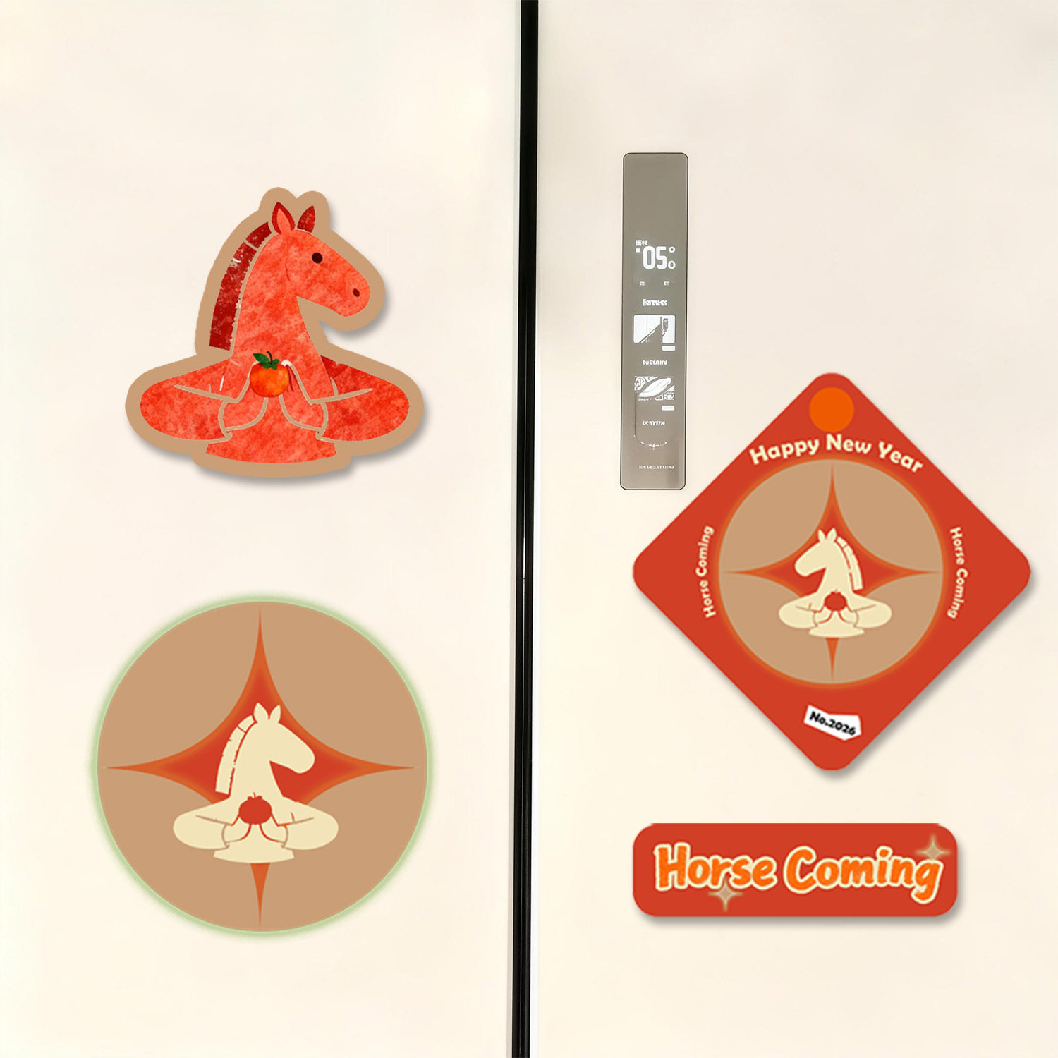 糊涂娘娘2026新款冰箱贴磁铁磁吸马年新年春节装饰创意喜庆红色