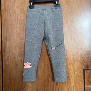打底裤 加绒裤 女童不倒绒保暖修身 乐家秋冬新品