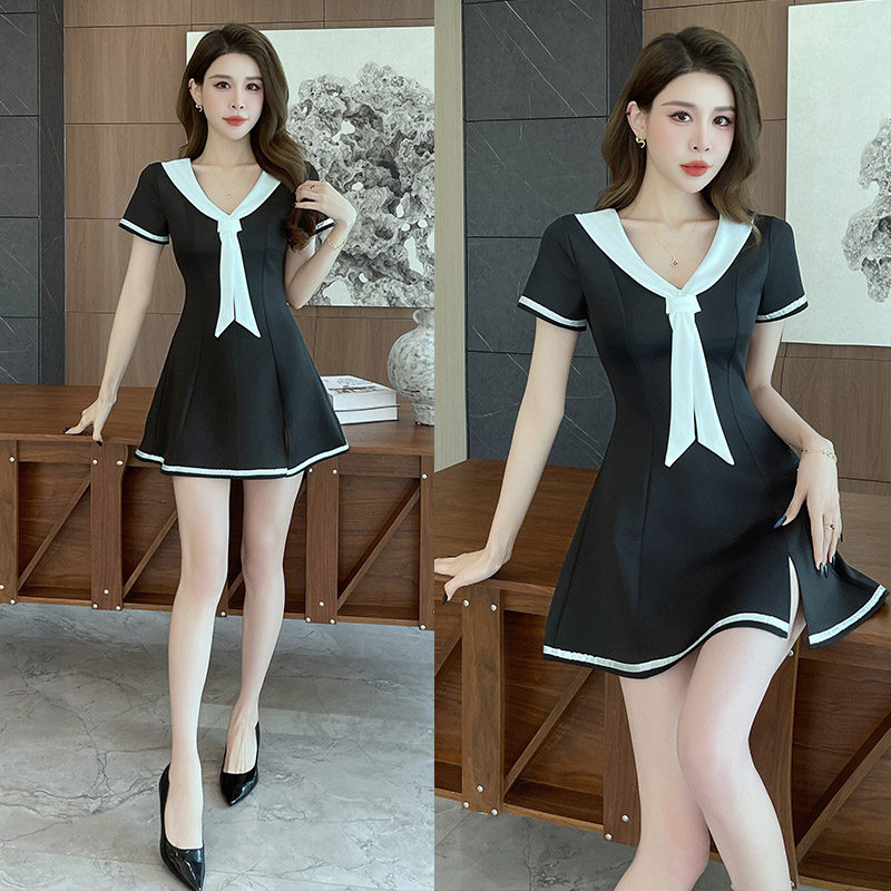 夜场女装性感连衣裙减龄显瘦上班衣服气质桑拿足浴按摩技师工作服