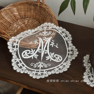 枝悟 弗拉蕾丝装饰垫 法式氛围感烛台垫香薰垫花瓶垫复古陈列道具