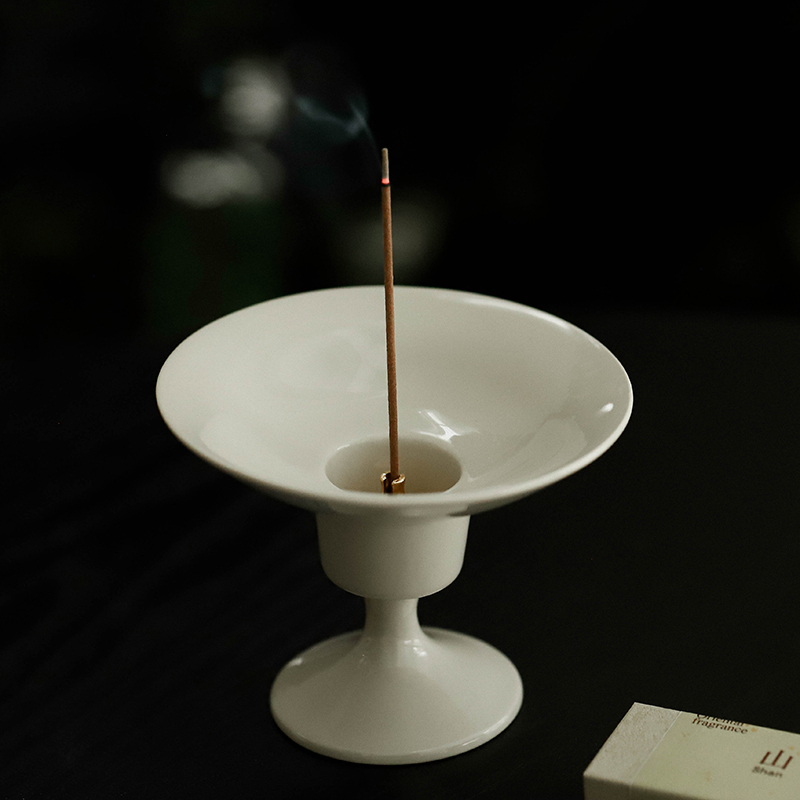 极简雅致高足香炉禅意氛围器皿