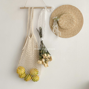 饰购物收纳袋 家居装 拍照道具 水果编织购物袋 ins环保手提网袋