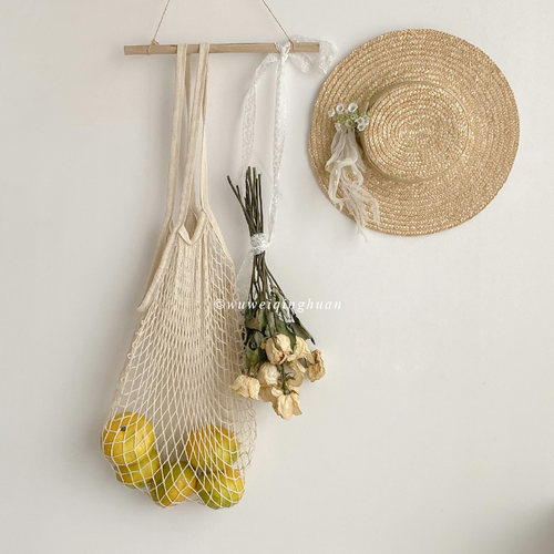 ins环保手提网袋水果袋拍照道具