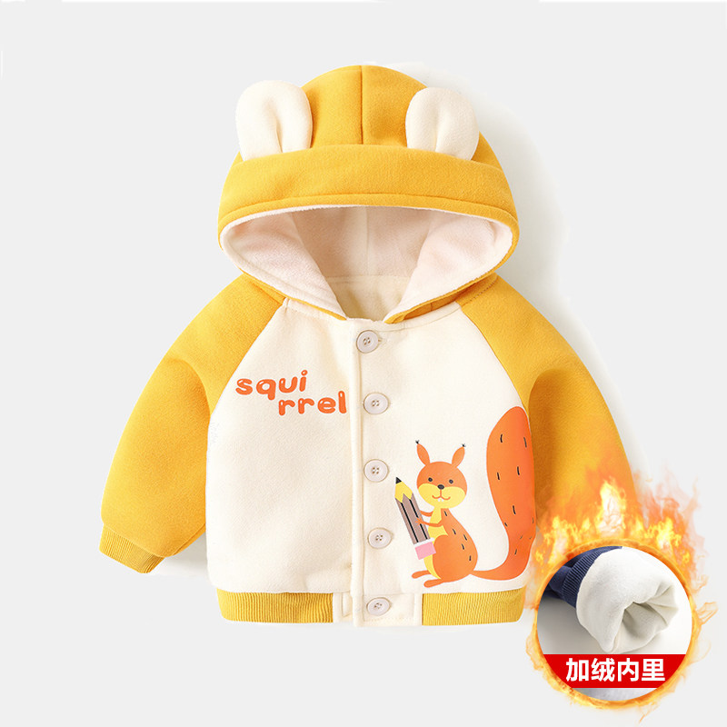 벨벳 후드 코트 가을 겨울 ??소녀 1 세 겨울 의류 소년 패딩 재킷 두꺼운 탑 코튼 코트