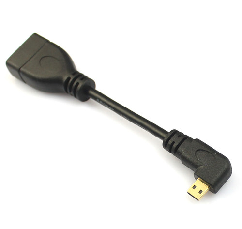 Moto XOOM Droid X XT800用 右弯 微型 Micro HDMI转HDMI母短线
