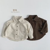 时髦春装 衬衫 上衣潮宝宝洋气字母印花宽松衬衣纯棉 儿童长袖 森系