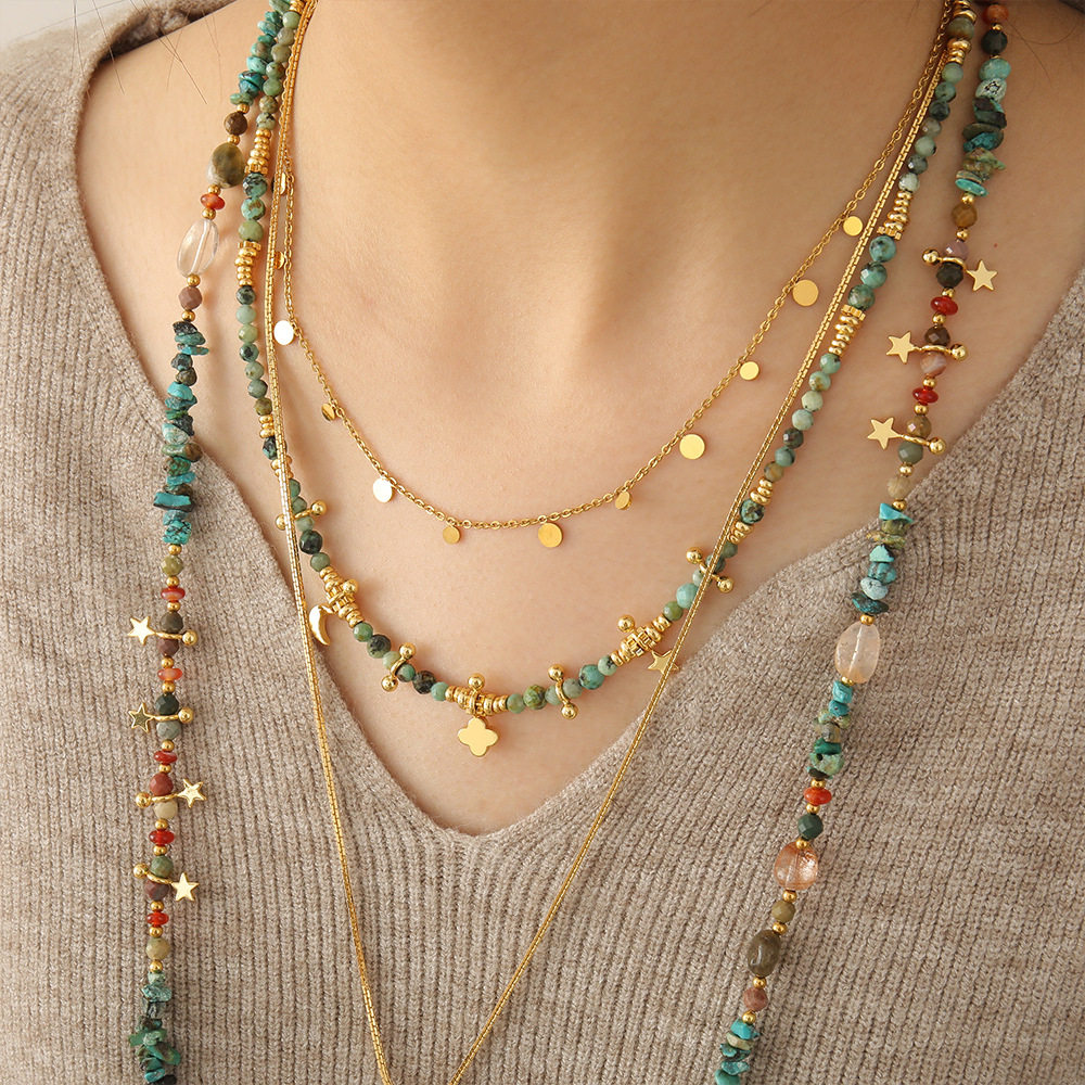 复古多层叠戴巴洛克珍珠项链非洲松天然石串珠新中式感毛衣链,饰品/流行首饰/时尚饰品新,项链,淘宝优惠券,粉丝福利购,淘宝优惠卷