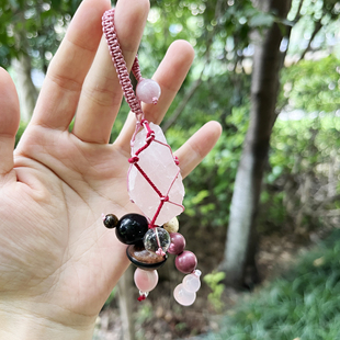 国潮文淇同款包挂件山下有满愿种子松石菩提编织钥匙扣相机手机链