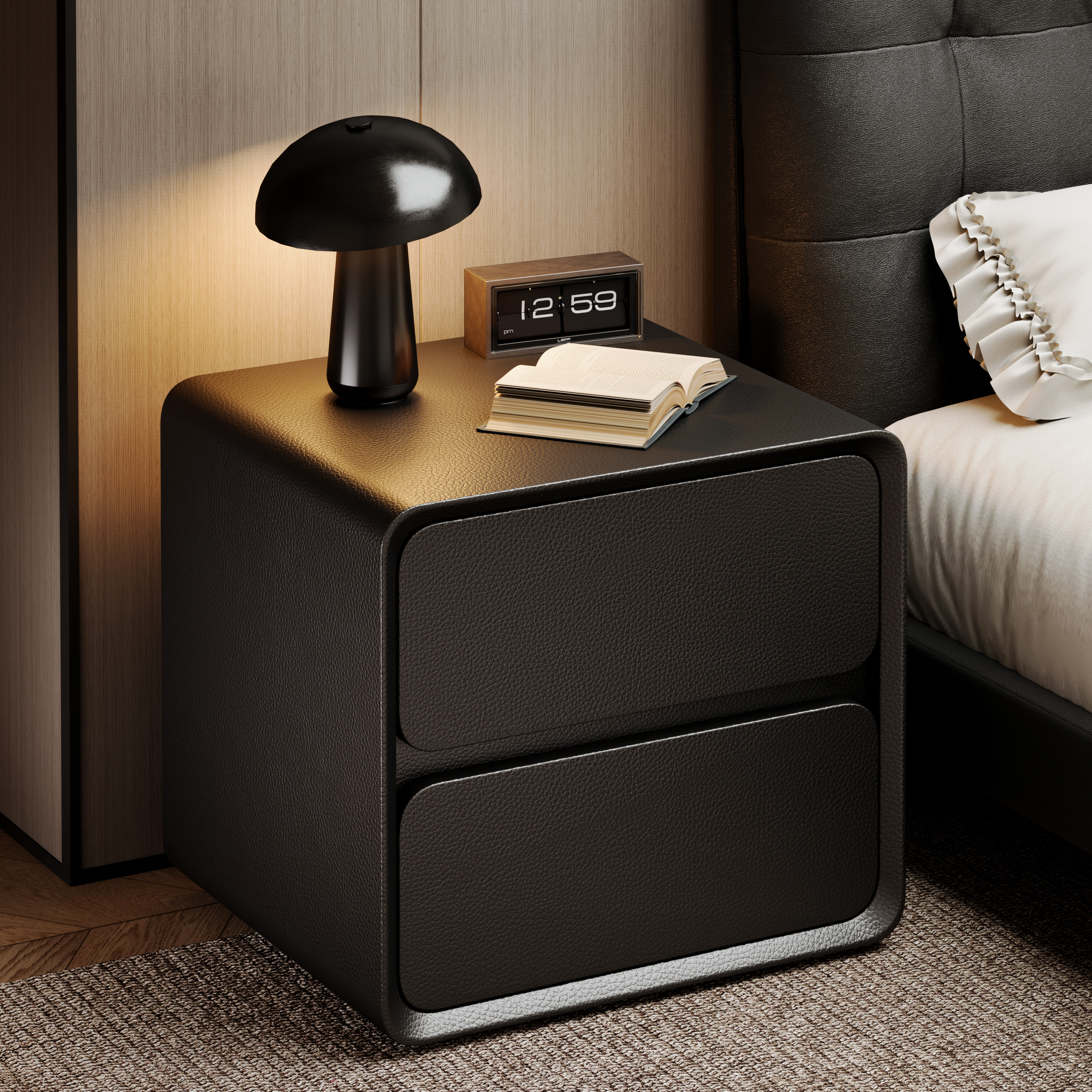 床头柜小型家用卧室2026新款轻奢高级感床边带抽屉法式复古收纳柜