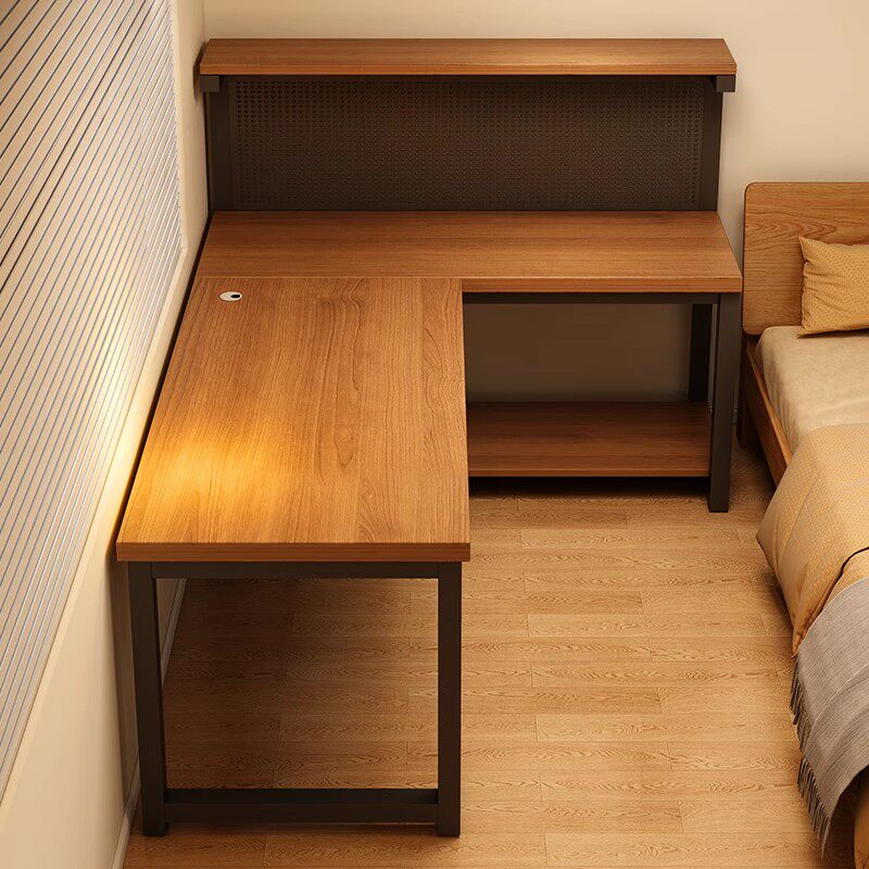 【靠墙不占地】实木转角书桌