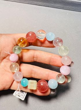 原创设计款孤品多宝水晶高品质组合手串多种天然水晶组合爆款