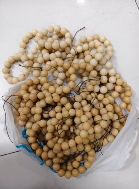 二十多年压箱底老存货白玉圆珠菩提根内芯贝叶佛珠手串自然氧化