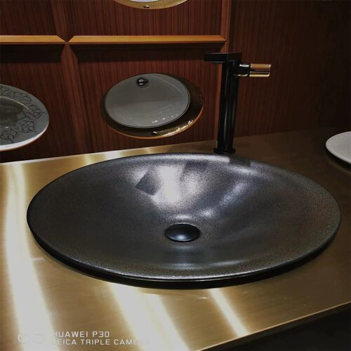 科勒原装莎歌星釉圆形陶瓷台盆
