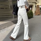 白色牛仔裤 亲肤窄版 女春季 2026新款 王炸裤 直筒宽松拖地阔腿裤 型