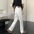 型 高腰宽松拖地阔腿裤 窄版 女秋冬2025新款 直筒加绒牛仔裤 王炸裤