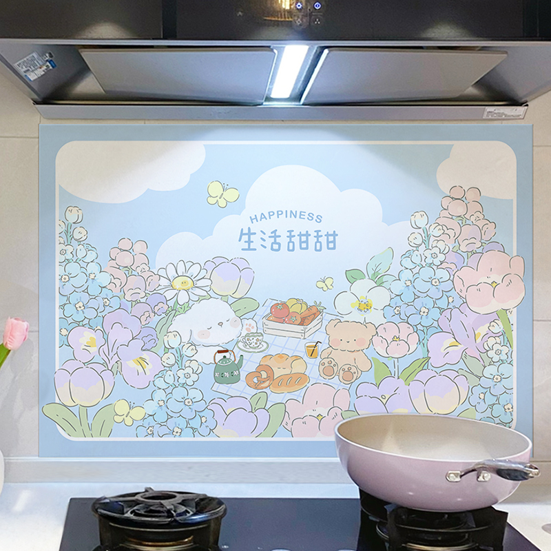飞彩厨房防油贴纸治愈系