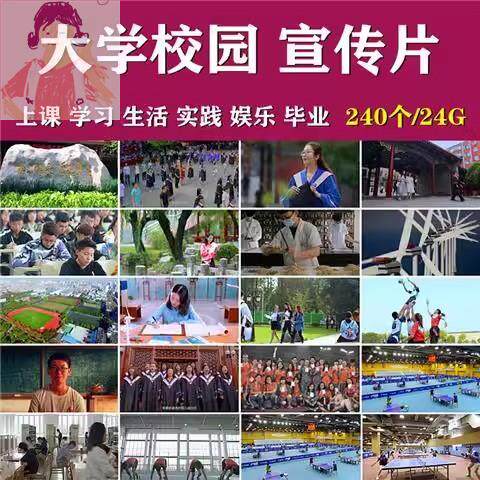 全国各大高校大学校园生活宣传片视频素材大学生上课学习毕业活动