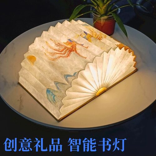 创意礼物折叠旋转灯小夜灯充电