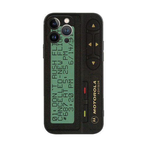 创意复古BP/BB机寻呼机图案适用iPhone13苹果12ProMAX手机壳11/XS