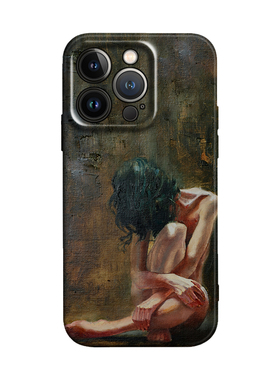 欧美艺术抽象艺术现代舞者油画情侣适用iPhone16promax手机壳15plus苹果14Pro软硬13保护套11全包防摔mate70