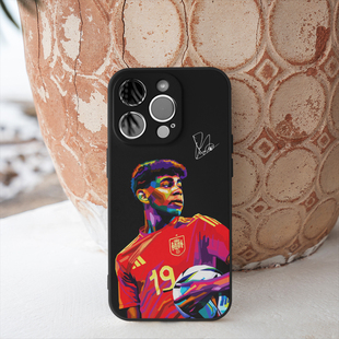 足球运动员拉明亚马尔Lamine Yamal周边适用iPhone16 ProMax/15 plus苹果14Pro手机壳13防摔12保护套华为小米
