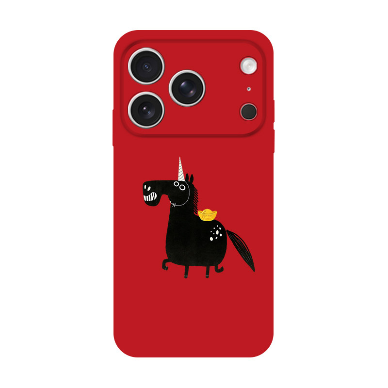 新年红马上有钱搞怪防摔手机壳