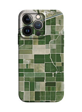 小众绿色稻田方格地图春清新适用iPhone16/16e ProMax苹果15plus14Pro手机壳13/12/11保护套防摔mate70小米15