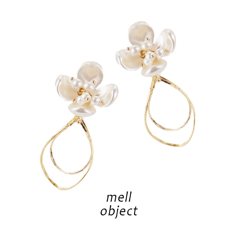Mell糖果仙子 气质网红新款仙女珍珠花卉耳环法式耳夹女原创设计,饰品/流行首饰/时尚饰品新,耳环,淘宝优惠券,粉丝福利购,淘宝优惠卷